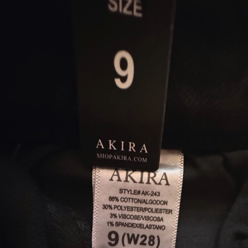 Akira NWT Black Wash Rhinestone Fringe Distressed High Rise Jeans Women’s Size 9 - Picture 6 of 8